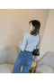 IMG 142 of Korean Office Slim Look Solid Colored Under Stand Collar Sweater Women Outerwear