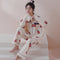 Long Sleeved Pajamas Women Cotton Round-Neck Lace Loungewear Sets Loose Plus Size Adorable Sleepwear