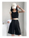 IMG 126 of Suits Shorts Women Summer Thin Loose Pants Wide Leg High Waist Straight A-Line Sexy Casual Bermuda Shorts