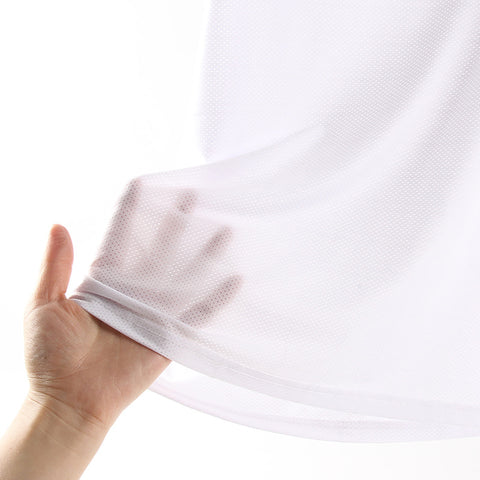 Img 3 - Mesh Tank Top Men Quick-Drying Sleeveless T-Shirt Summer Ice Silk Fitness Plus Size Loose Half Sleeved Tank Top