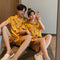 Couple Pajamas Silk Summer Short Sleeve Women Korean Sets Men Thin Plus Size Loose Loungewear Sleepwear