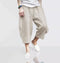 IMG 115 of Summer Men Loose Cotton Blend Cropped Pants Casual Yoga Shorts Pocket Plus Size Pants