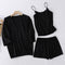 Pajamas Women Summer Replica Strap Sexy Sets Matching Black White French Tank Top Pyjamas Sleepwear