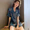 Summer INS Short Replica Women Pajamas Outdoor Silk Pants Sets Sweet Look Cardigan Loungewear Sleepwear