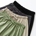 IMG 108 of Cotton Shorts Women Summer Japanese Loose Wide Leg Bermuda Non Cozy Casual Pants Shorts
