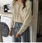 IMG 117 of Sweater Women Loose All-Matching Lazy Cardigan French Tops Demure Outerwear