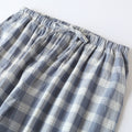 IMG 111 of Japanese Chequered Pajamas Pants Men Summer Cotton Double Layer Thin Bermuda Shorts Beach Home Shorts