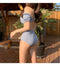 IMG 109 of Swimsuit Women Two Piece Sexy Slim Look Korean insPlus Size Student lesSwimsuit Swimwear