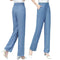 Img 5 - Summer Denim Wide Leg Pants Women Drape Straight Ice Silk Loose Thin Casual