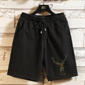 IMG 115 of Casual Shorts Men Summer Sporty Plus Size Pants Cotton Trendy Straight Shorts