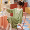 Cotton Pajamas Women Pyjamas Sleeve Length Adorable Doll Collar Princess Loose Plus Size Sleepwear