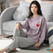 Pajamas Women Cotton Long Sleeved Outdoor Casual Loose Plus Size Loungewear Sets Sleepwear