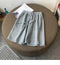 Img 8 - High Waist Mid-Length Outdoor Jogging Gym Shorts Women Summer Loose Slim-Look Straight Casual Wide Leg Pants ins Pants