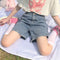 Img 3 - Summer Korean Student Vintage High Waist Loose Slim Look Wide Leg Denim Pants Shorts Teenage Girl Straight Bermuda Shorts