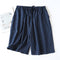 Img 6 - Japanese Chequered Pajamas Pants Men Summer Cotton Double Layer Thin Bermuda Shorts Beach Home