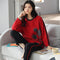 Pajamas Women Cotton Long Sleeved Outdoor Casual Loose Plus Size Loungewear Sets Sleepwear