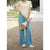 Img 2 - Drape Elastic Waist Wide Leg Casual Pants Women Summer Korean High Slim Look Straight Loose