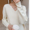 Trendy Elegant V-Neck Tops Matching Sweater Women Loose Casual Long Sleeved Lazy Outerwear