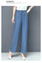 Img 8 - Summer Denim Wide Leg Pants Women Drape Straight Ice Silk Loose Thin Casual