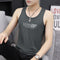 Modal V-Neck Men Sleeveless T-Shirt Tank Top Summer Breathable Sporty Fitting Vest Fitness Trendy Tank Top