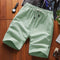 Img 12 - Shorts Men Summer Cotton Bermuda Loose Casual Trendy Solid Colored Straight Jeans Korean Beach Pants Bermuda Shorts
