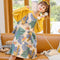 Pajamas Women Cotton Long Sleeved Korean Two-Piece Sets Loose Plus Size Outdoor Loungewear Sleepwear