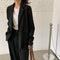 IMG 114 of Korean Thin Drape Loose Mid-Length Trendy Popular Long Sleeved Blazer Women Outerwear