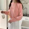 IMG 129 of Korean Student Short Loose All-Matching Long Sleeved Sweatshirt Women Alphabets Trendy Tops Outerwear