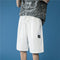 IMG 103 of Summer insTrendy Label Sporty Casual Shorts Men Korean Loose Straight Plus Size knee length Shorts