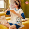 Pajamas Women Short Sleeve Cotton Summer Printed Loungewear Two-Piece Sets Design Sleepwear