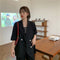 IMG 152 of Blazer Women Summer Korean Casual All-Matching Thin Elegant Loose Three-Quarter Length Sleeves Popular Suit Outerwear