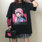 Img 9 - Japanese Short Sleeve T-Shirt Women Student Loose Black Popular Round-Neck insTops