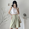 Img 7 - Suits Shorts Women Summer Loose Plus Size Outdoor High Waist Mid-Length Wide Leg Drape Casual Pants