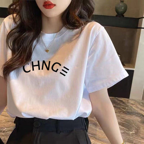 Summer Loose Short Sleeve Women T-Shirt Trendy Korean Student Girlfriends T-Shirt