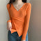 Sexy Matching INS Trendy V-Neck Thin Niche Sweater Women Tops Outerwear