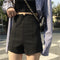 IMG 106 of High Waist Shorts Women Outdoor insSummer Popular Slim Look Black Wide Leg Pants Casual Shorts