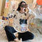 Pajamas Women Cotton Long Sleeved Student Japan/Korea Cartoon Adorable Loungewear Outdoor Summer Sleepwear