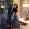 Img 2 - Chiffon Daisy Floral Skirt College Mid-Length High Waist Fishtail Hip Flattering