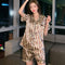 Korean Women Pajamas Cartoon Thin Short Sleeve Shorts Replica Loungewear Sleepwear