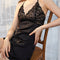 Lace Spliced Bare Back Sexy Pajamas Loungewear Replica Silk Strap Pyjamas Women Thin Sleepwear