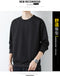 Img 9 - Sweatshirt Long Sleeved Solid Colored Round-Neck Blank Pattern Trendy Loose Teens