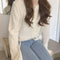IMG 106 of Demure Lazy Vintage Loose Sweater Elegant Tops Western Knitted Cardigan Women Outerwear