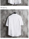 Img 8 - Men Japanese Summer Line Half Sleeved Shirt Trendy Three-Quarter Length Sleeves Plus Size Korean Men Shirt