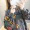Sweatshirt Women Korean Loose Alphabets Thin Dye Round-Neck Long Sleeved Outerwear