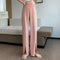 Img 7 - Splitted Pants Women High Waist Straight Floor Length Suit Drape Long