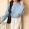 IMG 116 of Korean Student Short Loose All-Matching Long Sleeved Sweatshirt Women Alphabets Trendy Tops Outerwear