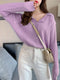 IMG 105 of Demure Lazy Vintage Loose Sweater Elegant Tops Western Knitted Cardigan Women Outerwear