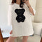 IMG 113 of Popular Bear Short Sleeve T-Shirt Women Loose Korean insHarajuku Thick Half Sleeved T-Shirt