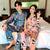 Couple Pajamas Women Silk Thin Long Sleeved Plus Size Men Summer Loungewear Sets Sleepwear