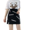 Img 5 - Summer Dye Alphabets Printed Mid-Length Women High Waist A-Line Short Skirt